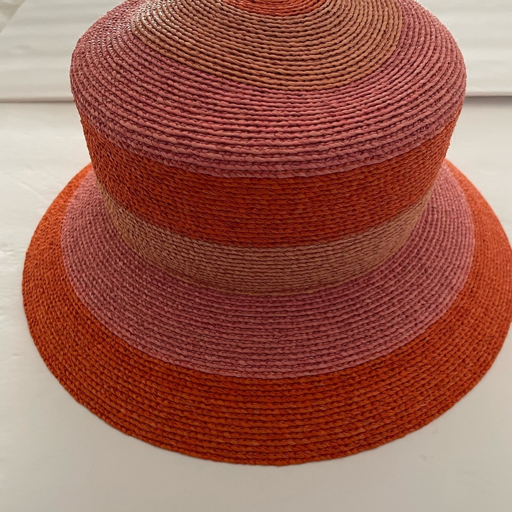 Annabell Ingall Australia Straw Hat Fedora Rust, Sunset Mauve Pink, NWT ! - Picture 3 of 9
